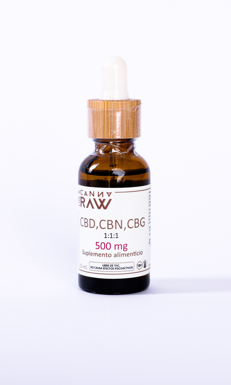 Suplemento alimenticio CBD, CBN y CBG