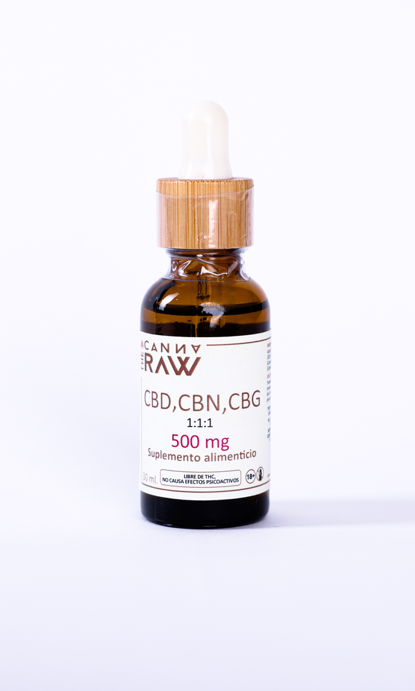 Suplemento alimenticio CBD, CBN y CBG