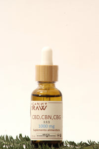 Suplemento alimenticio CBD, CBN y CBG