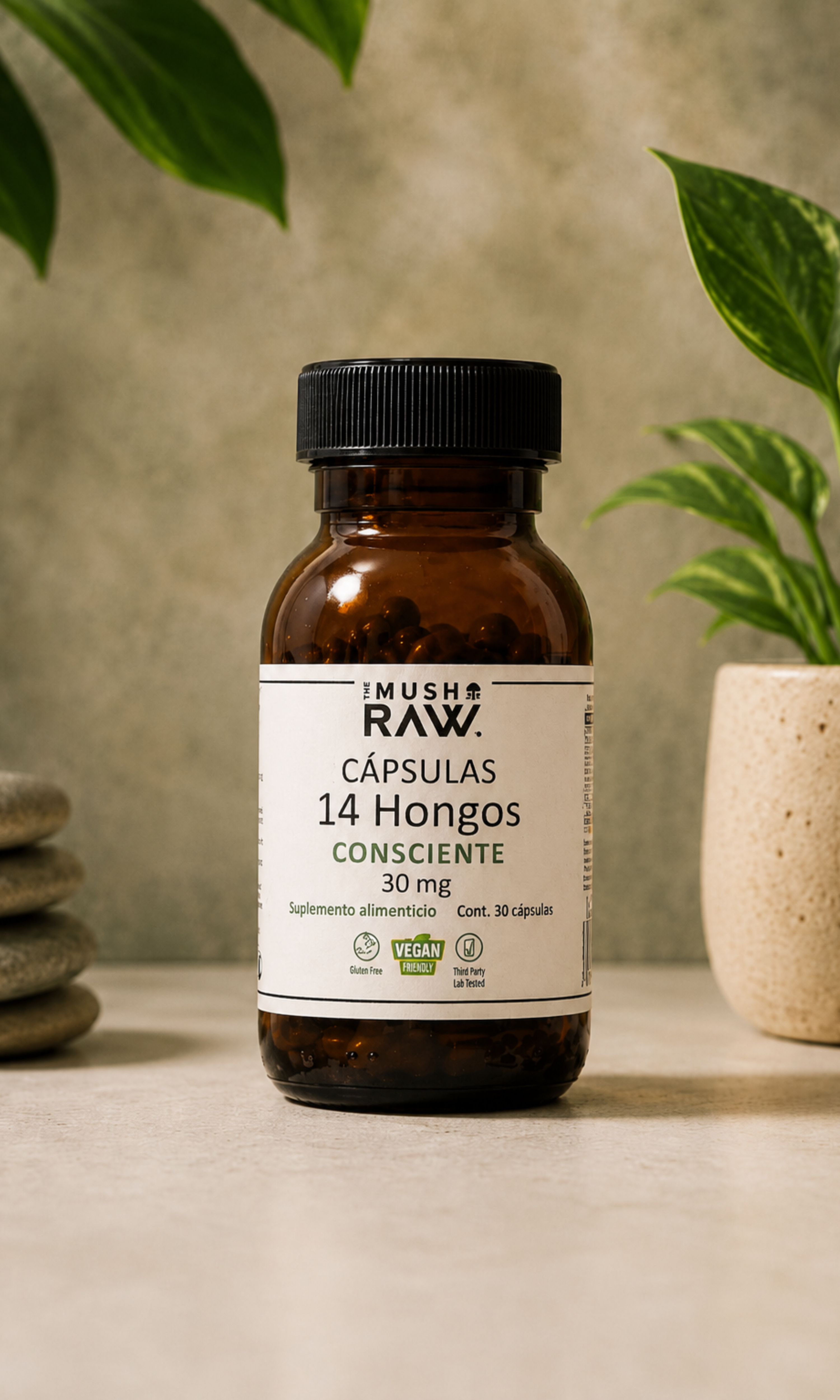 Consciente, Cápsulas  de 14 Hongos adaptógenos